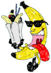 Банан с коктейлем
