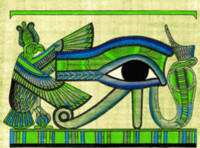 Переливающаяся цветом Египетская картинка.