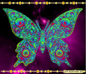 Психоделический рисунок бабочки.