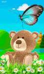 Медвежонок с бабочкой.