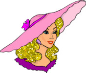 Блондинка в розовой шляпе