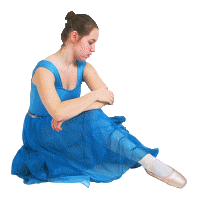 Танец девушки в синем платье